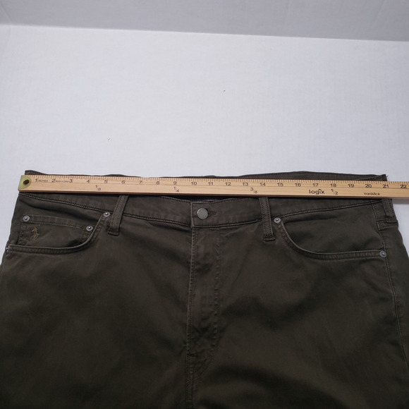 Polo Ralph Lauren Varick Slim Straight Stretch Sateen Pant Mens 40x38 Tall Green - Picture 7 of 16